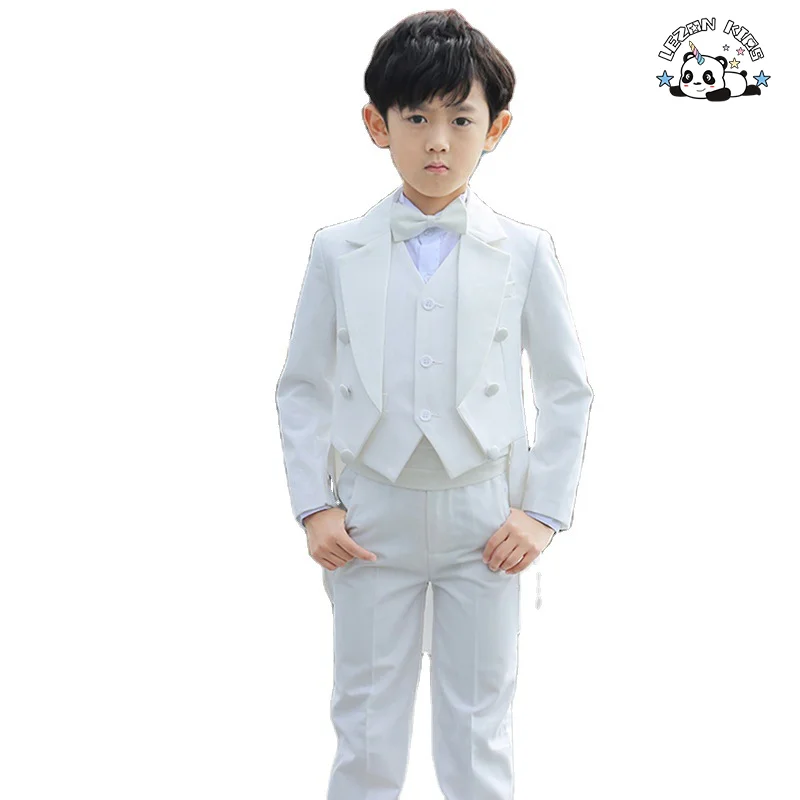 LEZONKIDS - Conjunto de Terno de Duas Peças Personalizado para Crianças, Conjunto de Terno para Meninos para Casamento e Apresentação de Piano
